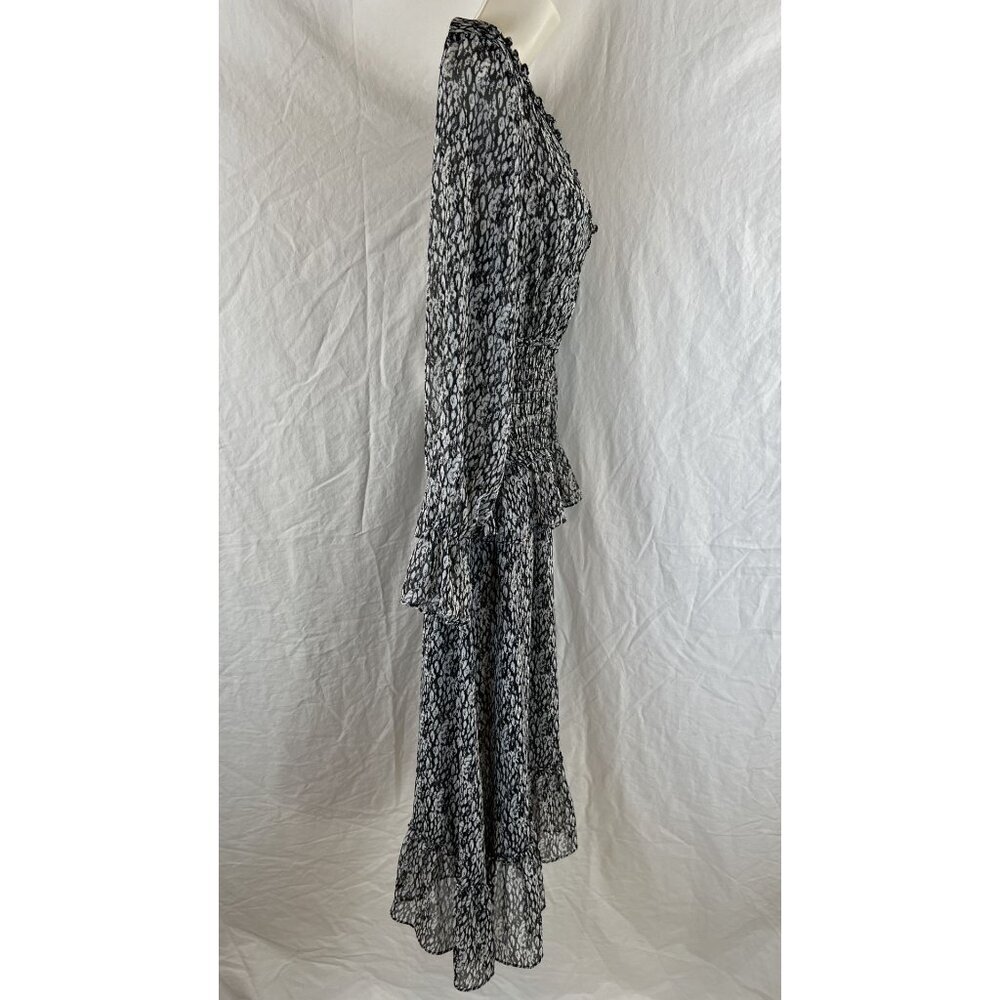 MISA Los Angeles Sophia Asymmetrical Ruffle Smocked Midi Dress $356 - Picture 8 of 12